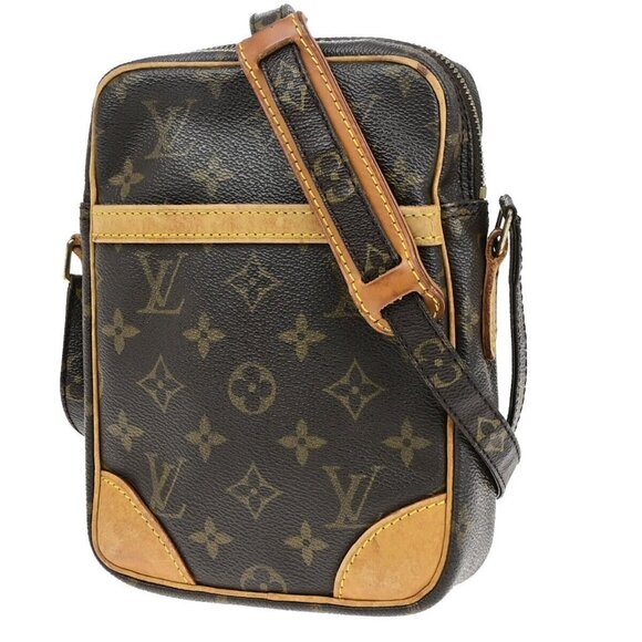 LOUIS VUITTON Danube Shoulder Bag Monogram Leather Brown France - Picture 1 of 16